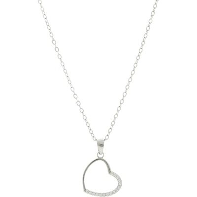 Beneto mjukt silverhalsband med hjärta AGS977/47 sBE1526 varumärke, Estándar, metall inte ädelsten, esten, icke-ädel metall, ingen ädelsten Beneto mjukt silverhalsband med hjärta AGS977/47 sBE1526 varumärke, Estándar, metall inte ädelsten, esten, icke-ädel metall, ingen ädelsten