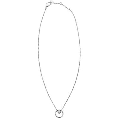 Skagen Rostfritt stål eller halvädelmetall med karbinlås, för kvinnor Halsband med ringhänge Skagen Rostfritt stål eller halvädelmetall med karbinlås, för kvinnor Halsband med ringhänge