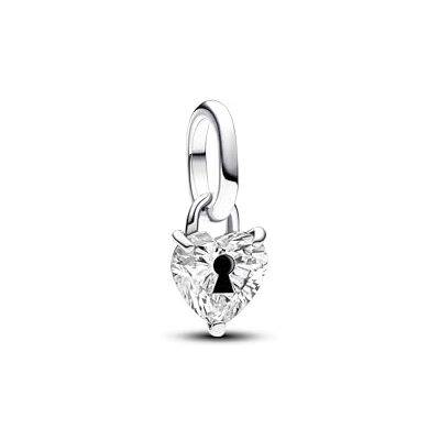 PANDORA ME Schlüsselloch Herz Mini-Charm-Anhänger aus Sterling Silber mit Zirkonia, Kompatibel ME und Moments Armbändern, 793086C01 PANDORA ME Schlüsselloch Herz Mini-Charm-Anhänger aus Sterling Silber mit Zirkonia, Kompatibel ME und Moments Armbändern, 793086C01