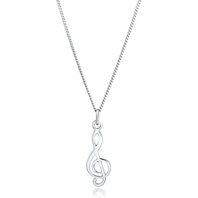 Elli Halsband dam notnyckelhänge klassiskt i 925 sterlingsilver, 450, fasettslipning, Utan Elli Halsband dam notnyckelhänge klassiskt i 925 sterlingsilver, 450, fasettslipning, Utan