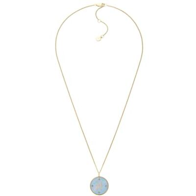 Fossil Damhalsband i rostfritt stål eller sterlingsilver med hummerlås, Koboltblå Fossil Damhalsband i rostfritt stål eller sterlingsilver med hummerlås, Koboltblå