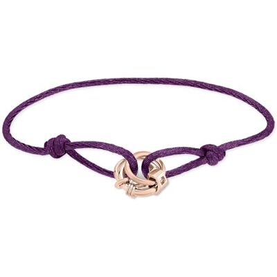 LIEBESKIND BERLIN dam smycken kedja, örhängen & armband med ineinander verschlungenen Ringen i rostfritt stål i roséguld, Lila LIEBESKIND BERLIN dam smycken kedja, örhängen & armband med ineinander verschlungenen Ringen i rostfritt stål i roséguld, Lila