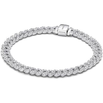 PANDORA Timeless Pavé Gliederarmband aus Sterling-Silber mit Cubic Zirkonia, Timeless Kollektion, 18cm, 593008C01-18 PANDORA Timeless Pavé Gliederarmband aus Sterling-Silber mit Cubic Zirkonia, Timeless Kollektion, 18cm, 593008C01-18