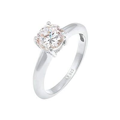 Elli ring damer solitär med zirkoniastenar i 925 sterlingsilver, 62, Sterlingsilver, Kubisk zirkonia Elli ring damer solitär med zirkoniastenar i 925 sterlingsilver, 62, Sterlingsilver, Kubisk zirkonia
