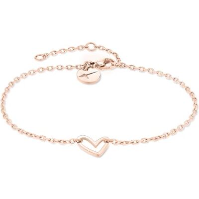 Tamaris armband med hjärthänge TJ-0576-B-21 IP roséguld, 21 cm, Rostfritt stål, Ingen ädelsten Tamaris armband med hjärthänge TJ-0576-B-21 IP roséguld, 21 cm, Rostfritt stål, Ingen ädelsten