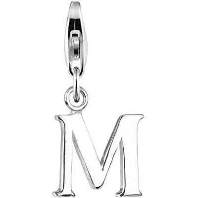 Elli Charms damer bokstaven M initial i 925 sterling silver, Silver, Ohne Elli Charms damer bokstaven M initial i 925 sterling silver, Silver, Ohne