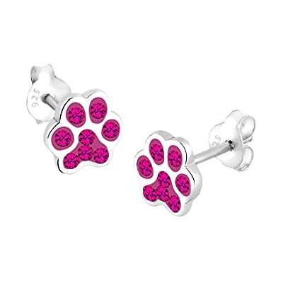 Elli Örhängen katt hund tass djur kristaller 925 sterling silver, Sterlingsilver, Kristall Elli Örhängen katt hund tass djur kristaller 925 sterling silver, Sterlingsilver, Kristall