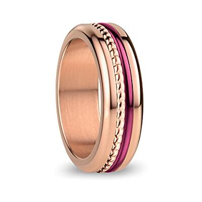 BERING Kombinationsring i roséguld och lila, för kvinnor, med en unik anordning för att vrida loss och byta, Tigris BERING Kombinationsring i roséguld och lila, för kvinnor, med en unik anordning för att vrida loss och byta, Tigris