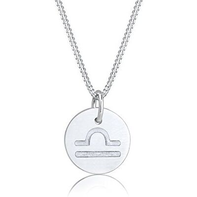 Elli kvinnors 925 sterling silver frostat stjärntecken Astro grundläggande halsband, Sterlingsilver Elli kvinnors 925 sterling silver frostat stjärntecken Astro grundläggande halsband, Sterlingsilver