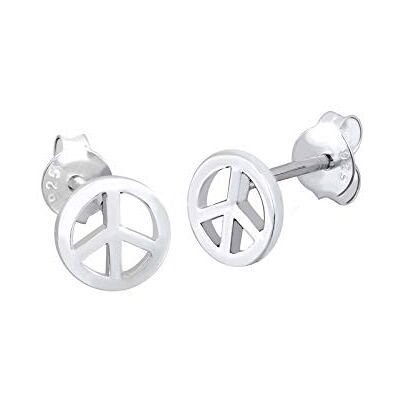 Elli kvinnors 925 sterling silver Xilion slipade örhängen, En storlek, Fasettsnitt, Ingen ädelsten Elli kvinnors 925 sterling silver Xilion slipade örhängen, En storlek, Fasettsnitt, Ingen ädelsten