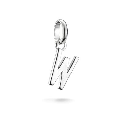 THOMAS SABO Charm Club Connect Charm-Hängsmycke Bokstav W Återvunnet 925 Silver CC1229-001-21 THOMAS SABO Charm Club Connect Charm-Hängsmycke Bokstav W Återvunnet 925 Silver CC1229-001-21