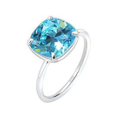 Elli kvinnors 925 sterlingsilver patiens årsdagsring, O (Manufacturer Size: 56), Silver, Kristall Elli kvinnors 925 sterlingsilver patiens årsdagsring, O (Manufacturer Size: 56), Silver, Kristall
