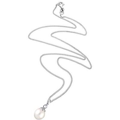 Elli Dam 925 sterlingsilver Xilion skuren sötvattenpärla hänge halsband längd 80 cm, Pärla Sterlingsilver, Pärla Elli Dam 925 sterlingsilver Xilion skuren sötvattenpärla hänge halsband längd 80 cm, Pärla Sterlingsilver, Pärla