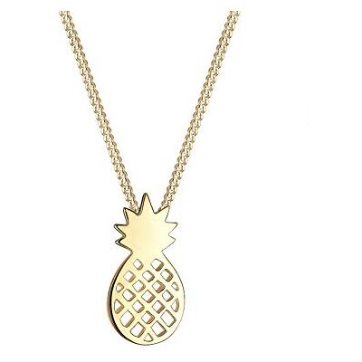 Elli Kvinnor 925 sterling silver guldpläterad ananas halsband med längd 45 cm 0104132216_45, Guld Sterlingsilver Elli Kvinnor 925 sterling silver guldpläterad ananas halsband med längd 45 cm 0104132216_45, Guld Sterlingsilver