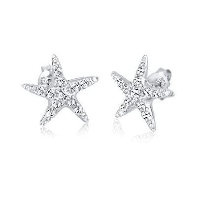 Elli Örhängen sjöstjärna kristall s 925 sterling silver, En storlek, Silver, Kristall Elli Örhängen sjöstjärna kristall s 925 sterling silver, En storlek, Silver, Kristall