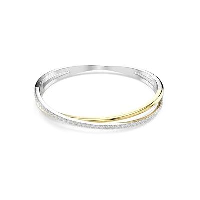 Swarovski Hyperbola armring, rund skuren, vit, blandad metallfinish Swarovski Hyperbola armring, rund skuren, vit, blandad metallfinish