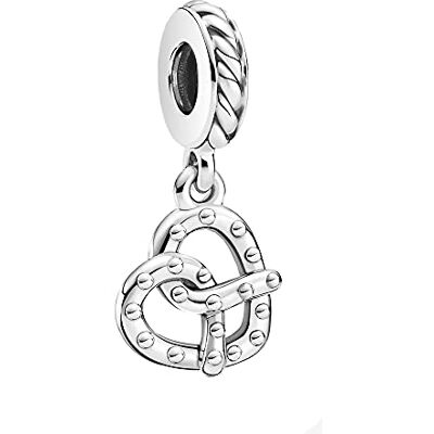 PANDORA Brezel Charm-Anhänger aus Sterling Silber, Breite: 10,3mm, 799393C00 PANDORA Brezel Charm-Anhänger aus Sterling Silber, Breite: 10,3mm, 799393C00