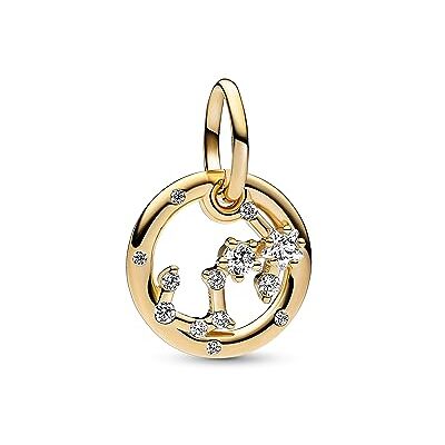 PANDORA Moments Sternzeichen Skorpion Charm-Anhänger aus Sterling Silber mit 14 Karat vergoldeter Metalllegierung, Zirkonia, Kompatibel Moments Armbänder, 762710C01 PANDORA Moments Sternzeichen Skorpion Charm-Anhänger aus Sterling Silber mit 14 Karat vergoldeter Metalllegierung, Zirkonia, Kompatibel Moments Armbänder, 762710C01