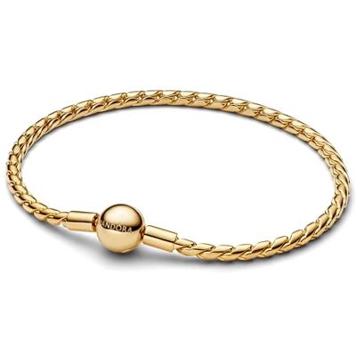 PANDORA Moments 564028C00-21 sterling silver 14K guldpläterad metalllegering armband passar ögonblick storlek 21 cm PANDORA Moments 564028C00-21 sterling silver 14K guldpläterad metalllegering armband passar ögonblick storlek 21 cm