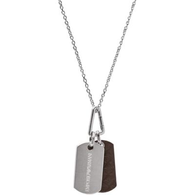 Giorgio Armani Herr Hängsmycke EGS3133040, Silverfärgat Rostfritt Stål, Ingen Ädelsten Giorgio Armani Herr Hängsmycke EGS3133040, Silverfärgat Rostfritt Stål, Ingen Ädelsten