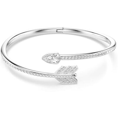 Swarovski Idyllia armring, Blandade snitt, pil, vit, rodiumpläterad Swarovski Idyllia armring, Blandade snitt, pil, vit, rodiumpläterad