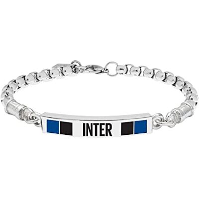Inter F.C. nazionale Armband armband, man, svart blått stål, Taglia Unica, rostfritt stål, ingen ädelsten, Taglia Unica, Rostfritt stål, Ingen ädelsten Inter F.C. nazionale Armband armband, man, svart blått stål, Taglia Unica, rostfritt stål, ingen ädelsten, Taglia Unica, Rostfritt stål, Ingen ädelsten