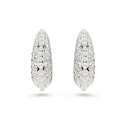Swarovski Sublima droppörhängen, Kristallpärla, Rundskuren, Vit, Rhodiumpläterad Swarovski Sublima droppörhängen, Kristallpärla, Rundskuren, Vit, Rhodiumpläterad