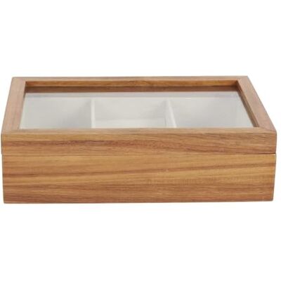 HOME DECO FACTORY , HD0022, Smyckeskrin i glas och trä, elegant dekorativ förvaring, praktisk smyckeshållare, optimalt skydd för halsband och armband, storlek: 30x20x10 cm, färg: brun HOME DECO FACTORY , HD0022, Smyckeskrin i glas och trä, elegant dekorativ förvaring, praktisk smyckeshållare, optimalt skydd för halsband och armband, storlek: 30x20x10 cm, färg: brun