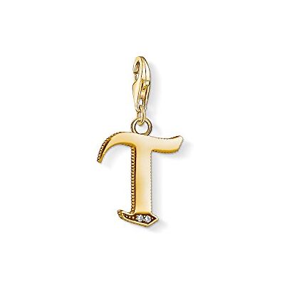 THOMAS SABO Damberlock-hänge S bokstav guld charm klubb 925 sterlingsilver 1625-414-39 THOMAS SABO Damberlock-hänge S bokstav guld charm klubb 925 sterlingsilver 1625-414-39