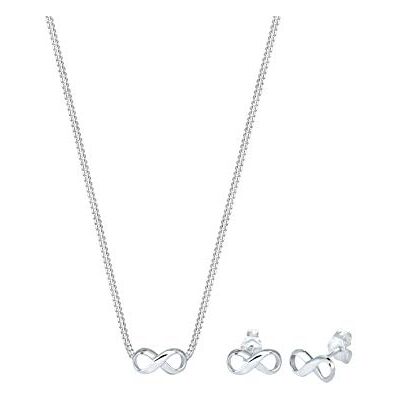 Elli kvinnors pläterade Infinity Love Classic Bond smyckesset, 450, Sterlingsilver Silver, Kristall Elli kvinnors pläterade Infinity Love Classic Bond smyckesset, 450, Sterlingsilver Silver, Kristall