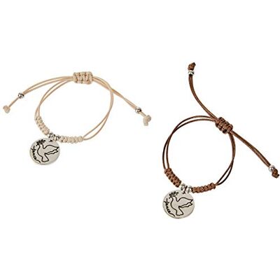 Mopec armband beige duvmedaljer alfenben/brun, 4 stycken, en storlek, 4 st. Mopec armband beige duvmedaljer alfenben/brun, 4 stycken, en storlek, 4 st.