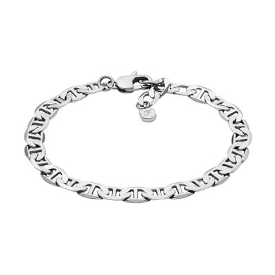 Fossil Unisex Heritage Silver Rostfritt Stål Armband, JA7239040 Fossil Unisex Heritage Silver Rostfritt Stål Armband, JA7239040