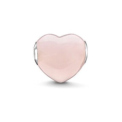 THOMAS SABO Damen-Charm KARMA BEADS Rosenquarz-Herz 925 Silber Quarz rosa K0202-034-9 THOMAS SABO Damen-Charm KARMA BEADS Rosenquarz-Herz 925 Silber Quarz rosa K0202-034-9