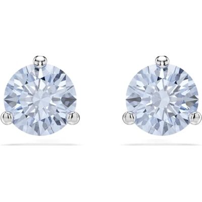 Swarovski Solitare stiftörhängen, blå rundslipade stenar i en rhodium-färdig inställning, del av Solitaire Collection, En storlek, Kristaller, rodiumpläterade, Kristall Swarovski Solitare stiftörhängen, blå rundslipade stenar i en rhodium-färdig inställning, del av Solitaire Collection, En storlek, Kristaller, rodiumpläterade, Kristall