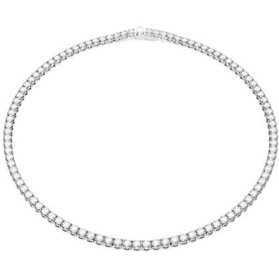 Swarovski Matrix Tennis Halsband, vita rundskurna kristaller i en Rhodiumpläterad miljö, från Matrix Collection, storlek S Swarovski Matrix Tennis Halsband, vita rundskurna kristaller i en Rhodiumpläterad miljö, från Matrix Collection, storlek S