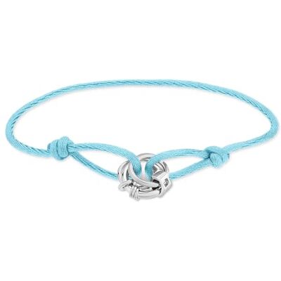 LIEBESKIND BERLIN dam smycken kedja, örhängen & armband med ineinander verschlungenen Ringen i rostfritt stål i silver, Hellblau LIEBESKIND BERLIN dam smycken kedja, örhängen & armband med ineinander verschlungenen Ringen i rostfritt stål i silver, Hellblau