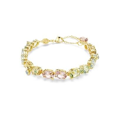 Swarovski Gema Tennisarmband, Blandade snitt, Flerfärgad, Guldfärgad, M Swarovski Gema Tennisarmband, Blandade snitt, Flerfärgad, Guldfärgad, M