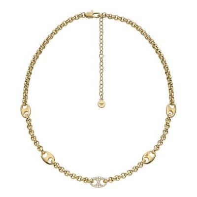 Giorgio Armani guldtonat halsband i rostfritt stål, EGS3269710 Giorgio Armani guldtonat halsband i rostfritt stål, EGS3269710