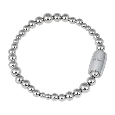 Breil Armband Small Moon Element mit Magnet-Verschluss aus poliertem Stahl mit kleinen Kugeln in der Farbe Silber, Länge: 19 cm, TJ2932 Breil Armband Small Moon Element mit Magnet-Verschluss aus poliertem Stahl mit kleinen Kugeln in der Farbe Silber, Länge: 19 cm, TJ2932
