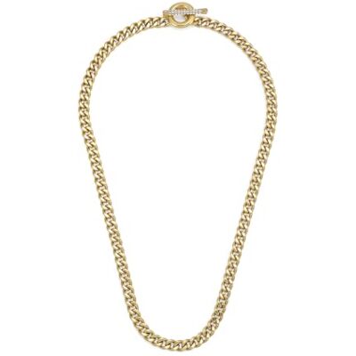 Fossil Carlie T-Bar dam guldtonat rostfritt stål halsband, JF04956710 Fossil Carlie T-Bar dam guldtonat rostfritt stål halsband, JF04956710