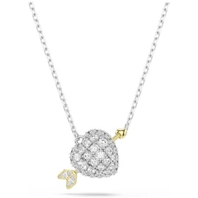 Swarovski Idyllia hänge, Blandade snitt, Hjärta, Vit, Blandad metallfinish Swarovski Idyllia hänge, Blandade snitt, Hjärta, Vit, Blandad metallfinish