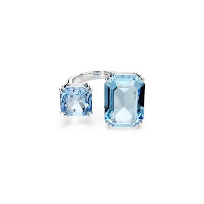 Swarovski Millenia öppen ring, Octagon cut, Blå, Rhodium pläterad Swarovski Millenia öppen ring, Octagon cut, Blå, Rhodium pläterad