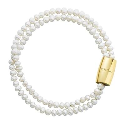 Breil Magnetica System Damen Armband aus Edelstahl hergestellt mit Süßwasserperlen verziert, Max. Länge 19,5 cm, TJ3301 Breil Magnetica System Damen Armband aus Edelstahl hergestellt mit Süßwasserperlen verziert, Max. Länge 19,5 cm, TJ3301