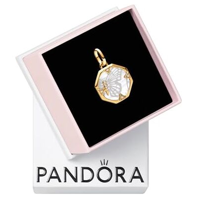 PANDORA ME Rechteckiger Aufklappbarer Link aus Sterling Silber mit vergoldeter Metalllegierung, Kompatibel mit ME und Moments Armbändern, 763366C01 PANDORA ME Rechteckiger Aufklappbarer Link aus Sterling Silber mit vergoldeter Metalllegierung, Kompatibel mit ME und Moments Armbändern, 763366C01