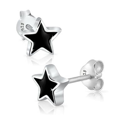 Elli kvinnors 925 silver Xilion skurna örhängen, emalj, Ohne Elli kvinnors 925 silver Xilion skurna örhängen, emalj, Ohne