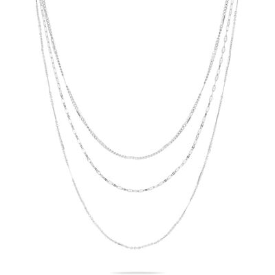 LIEBESKIND Kärleksbarn Berlin halsband LJ-1459-N-58 silver, 58 cm, Rostfritt stål, Ingen ädelsten LIEBESKIND Kärleksbarn Berlin halsband LJ-1459-N-58 silver, 58 cm, Rostfritt stål, Ingen ädelsten