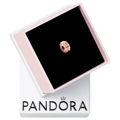 PANDORA Moments Studded Chain Clip Charm aus Sterling Silber mit 14 Karat rosévergoldeter Metalllegierung, Kompatibel Moments, 782716C00 PANDORA Moments Studded Chain Clip Charm aus Sterling Silber mit 14 Karat rosévergoldeter Metalllegierung, Kompatibel Moments, 782716C00
