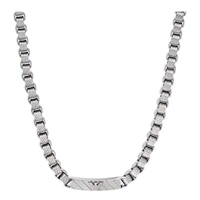 Giorgio Armani halsband för män Essential, längd: 530 mm, bredd: 30 mm silver rostfritt stål halsband, EGS2922040, Length: 530mm, Width: 30mm, Rostfritt stål, Ingen ädelsten Giorgio Armani halsband för män Essential, längd: 530 mm, bredd: 30 mm silver rostfritt stål halsband, EGS2922040, Length: 530mm, Width: 30mm, Rostfritt stål, Ingen ädelsten