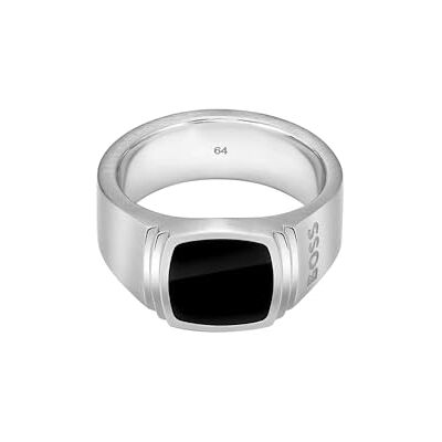 Boss smycken ODELL Collection ring för män i rostfritt stål med svart onyx 1580652M, Rostfritt stål, Ingen ädelsten Boss smycken ODELL Collection ring för män i rostfritt stål med svart onyx 1580652M, Rostfritt stål, Ingen ädelsten