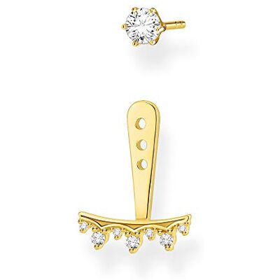 THOMAS SABO boucles d'oreilles simples clous pierres blanches argent plaqué or H2153-414-14 THOMAS SABO boucles d'oreilles simples clous pierres blanches argent plaqué or H2153-414-14
